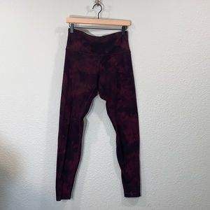 Lululemon Align HR size 10 leggings Diamond Dye Cassis Black